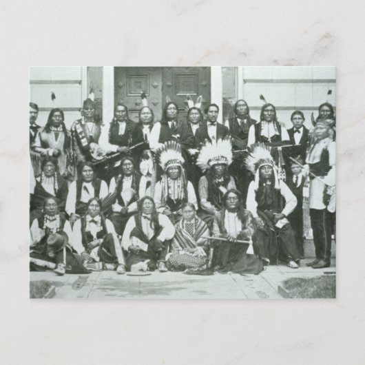Carte Postale Délégation indienne des dirigeants sioux à Washing (Devant)