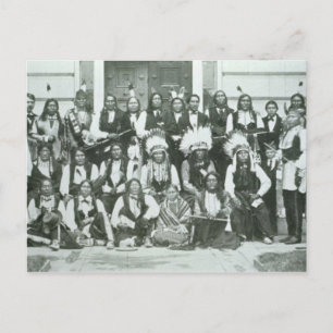 Carte Postale Délégation indienne des dirigeants sioux à Washing