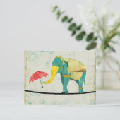 Carte postale d'éléphant Golden Graceful (Debout devant)