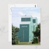 Carte postale d'élévateur à grains de Nanton (Devant / Derrière)
