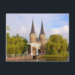 Carte Postale Delft, canaux et passerelle<br><div class="desc">Delft,  canaux et passerelle,  avec pont levant traditionnel</div>