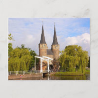 Delft, canaux et passerelle