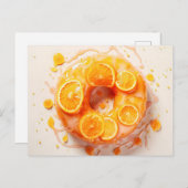 Carte Postale Délicat beignet avec glaçure à sucre, vue sur le d (Devant / Derrière)