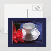 Carte Postale Délicat blanc Demitasse (Devant / Derrière)