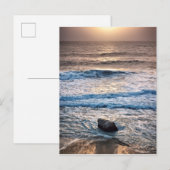 Carte Postale Délicat coucher de soleil sur la plage (Devant / Derrière)