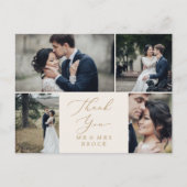 Carte Postale Délicat Crème Or 4 Merci Modèle photo (Devant)