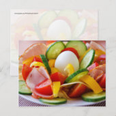 Carte Postale Délicat Légumes Salade Alimentation Photo (Devant / Derrière)