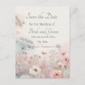 Carte Postale Delicate Queen Anne's Lace Save the Date Postcard (Devant)