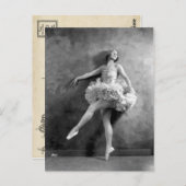 Carte Postale Delicate Vintage Ballerina Dancer (Devant / Derrière)