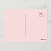 Carte Postale Délicates oeillets roses avec fleurs Feuilles vert (Dos)