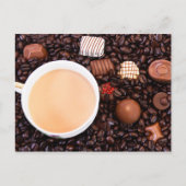 Carte postale Délice de café et de chocolat (Devant)