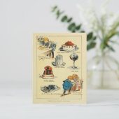 Carte Postale Délices et desserts de cuisine vintage (Debout devant)