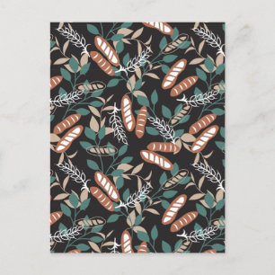 Carte Postale Délicieux Motif de pain à la baguette fait maison