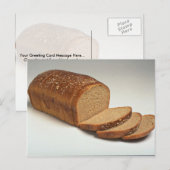 Carte Postale Délicieux pain de blé tranché (Devant / Derrière)