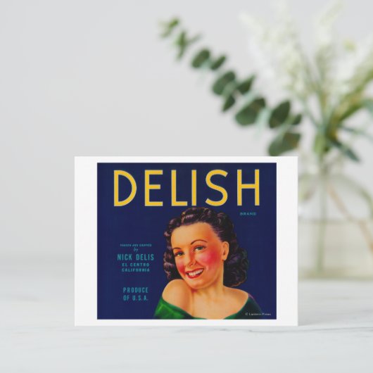 Carte Postale Delish Orange LabelEl Centro, CA (Debout devant)