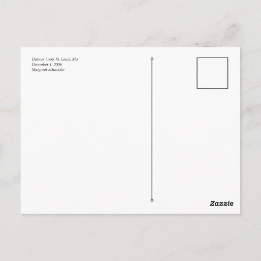 Carte Postale Delmar Loop en décembre (Dos)