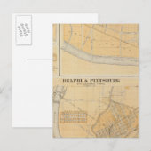 Carte Postale Delphi & Pittsburg avec les villes de banlieue (Devant / Derrière)