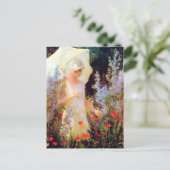 Carte Postale Delphiniums bleus Parasol Charles Courtney Curran (Debout devant)