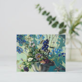 Carte Postale Delphiniums in a White Vase by Grant Wood (Debout devant)