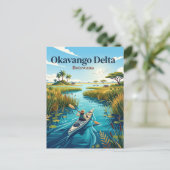 Carte Postale Delta de l'Okavango Botswana (Debout devant)