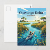 Carte Postale Delta de l'Okavango Botswana (Devant / Derrière)