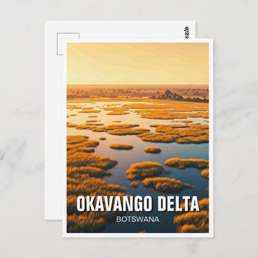 Carte Postale Delta de l'Okavango Botswana (Devant / Derrière)