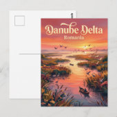 Carte Postale Delta du Danube Roumanie (Devant / Derrière)