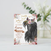 Carte Postale Demande d'anniversaire de cheval d'aquarelle (Debout devant)