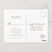 Carte Postale Demande de chanson de mariage rayée jaune doux (Dos)