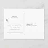 Carte Postale Demande de Chanson Feuille de Palm Tropical RSVP (Dos)