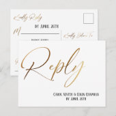 Carte Postale Demande de chanson personnalisée RSVP écriture man (Devant / Derrière)