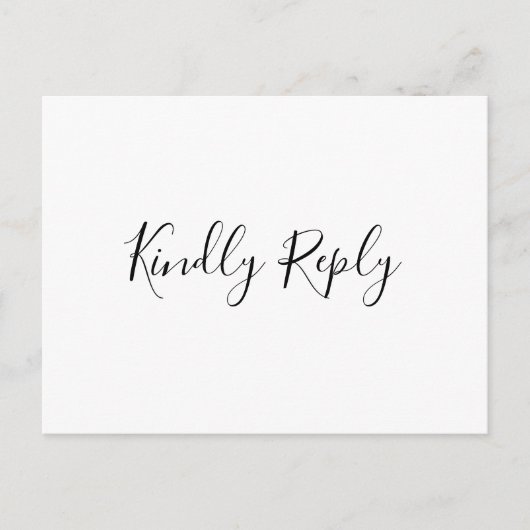 Carte Postale Demande de chanson simple et élégante Mariage RSVP (Devant)