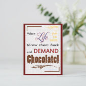 Carte Postale Demande de chocolat (Debout devant)
