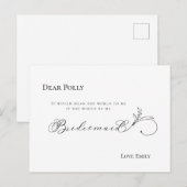 Carte Postale Demande de femme de chambre d'information stylée e (Devant / Derrière)