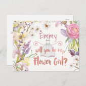 Carte Postale Demande de Fleurs de Bunches Florales (Devant / Derrière)