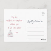 Carte Postale Demande de Fleurs de Bunches Florales (Dos)