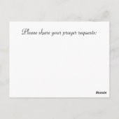 Carte Postale Demande de prière Église fille prier (Dos)