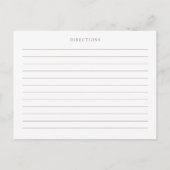 Carte Postale Demande de recette de douche nuptiale anneaux de m (Dos)