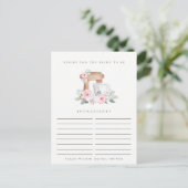 Carte Postale Demande de recette de mélange de rose florale pour (Debout devant)