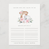 Carte Postale Demande de recette de mélange de rose florale pour (Devant)