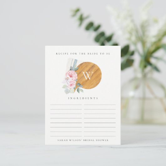 Carte Postale Demande de recette de planche à découper Blush pou (Debout devant)