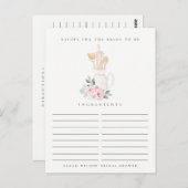 Carte Postale Demande de recette florale d'ustensile de roseur p (Devant / Derrière)