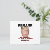 Carte Postale Demande D'Imputation, Prison, Pas De Twitter, Pas (Debout devant)