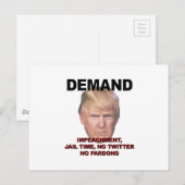 Carte Postale Demande D'Imputation, Prison, Pas De Twitter, Pas (Devant / Derrière)