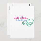 Carte Postale Demander à Alice (Devant / Derrière)