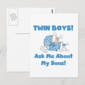 Carte Postale Demander à propos de My Twin Sons Tshirts et cadea (Devant / Derrière)