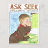 Carte Postale Demander Chercher Garçon et Chien Priant Inspirati (Devant)