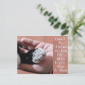 Carte Postale Demander De L'Aide (Debout devant)