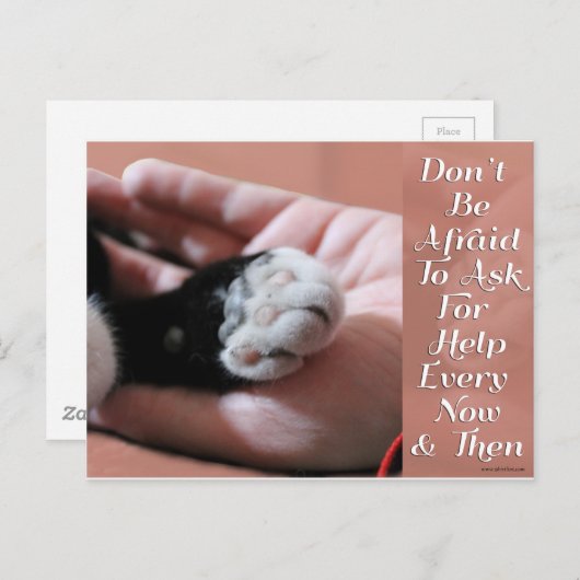 Carte Postale Demander De L'Aide (Devant / Derrière)