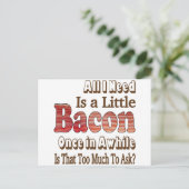 Carte Postale Demander du Bacon (Debout devant)